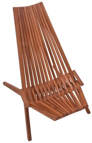 Πολυθρόνα Phoenox πτυσσόμενη φυσικό teak ξύλο 101x63x80εκ