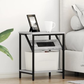 vidaXL Κομοδίνο Γκρι sonoma 38 x 30 x 48 εκ. Επεξεργασμένο ξύλο