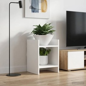 vidaXL Βάση φυτών Λευκό 30 x 30 x 40 cm Επεξεργασμένο Ξύλο
