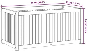 Ζαρντινιέρα Κήπου 85x45x44 εκ. Μασίφ Ξύλο Ακακίας/Ατσάλι - Καφέ