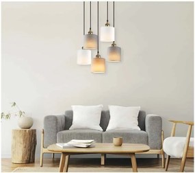 SE21-BR-10-5BL-SH123 MAGNUM FLEX White, Grey, Brown Shade Pendant +