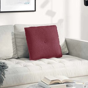 vidaXL Μαξιλάρι Πλάτης Κόκκινο 50 x 19 x 45 εκ ύφασμα