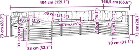 vidaXL Σειρά Καναπέ Εξωτερικού 7 pcs Άσπρο και Ανθρακί Πολυεστέρας