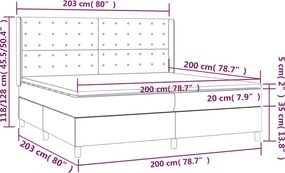 vidaXL Κρεβάτι Boxspring με Στρώμα Μαύρο 200x200 εκ. Συνθετικό Δέρμα