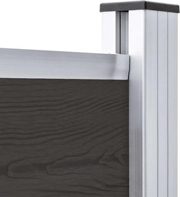 vidaXL Πάνελ Περίφραξης Μαύρο 180 x 146 εκ. από WPC