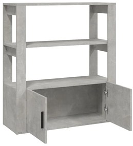 vidaXL Ντουλάπι Γκρι Σκυροδέματος 80x30x90 εκ. Επεξεργασμένο Ξύλο