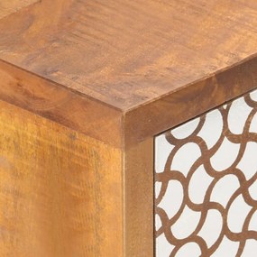vidaXL Συρταριέρα με Τυπωμένο Σχέδιο 90x30x70 εκ. Μασίφ Ξύλο Μάνγκο