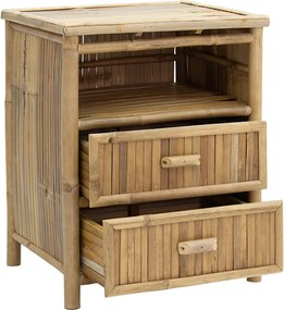 Κομοδίνο Ofra pakoworld bamboo φυσικό 56x46x69εκ