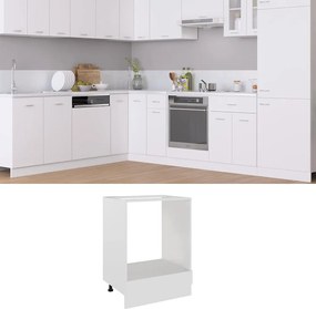 vidaXL Ντουλάπι Φούρνου "Riga" Λευκό 60x46x81,5 εκ. από Τεχνητό Ξύλο