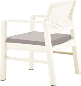 vidaXL Σαλόνι Κήπου 3 Τεμαχίων Λευκό Πλαστικό