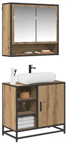 vidaXL Σετ Επίπλων Μπάνιου 2 pcs Artisan Oak Επεξεργασμένο ξύλο