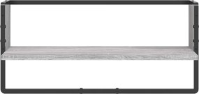 vidaXL Ράφι Τοίχου με Μπάρα Γκρι Sonoma 65x25x30 εκ.