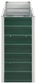 vidaXL Ζαρντινιέρα Υπερυψωμένη Πράσινη 240x40x77 εκ. Γαλβαν. Χάλυβας
