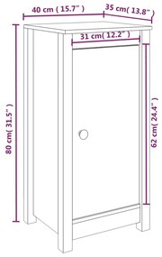 ΝΤΟΥΛΑΠΙ ΓΚΡΙ 40 X 35 X 80 ΕΚ. ΑΠΟ ΜΑΣΙΦ ΞΥΛΟ ΠΕΥΚΟΥ 813728