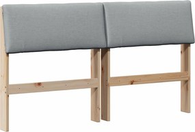 vidaXL Ταπετσαρισμένο κεφαλάρι Ανοιχτό γκρι 150 cm