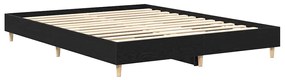vidaXL Σκελετός Κρεβατιού Μαύρη Οξυά 140 x 200 cm Επεξεργασμένο ξύλο