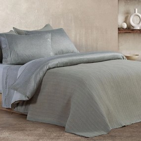 Κουβερλί Carmen Grey Green Nef-Nef Queen Size 230x240cm Βαμβάκι-Πολυέστερ