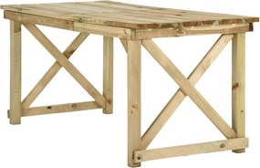 vidaXL Τραπέζι Κήπου 160 x 79 x 75 εκ. Ξύλινο