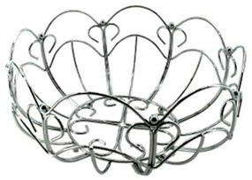 Φρουτιέρα XN00012010 Φ30x13,5cm Silver Max Home Metal