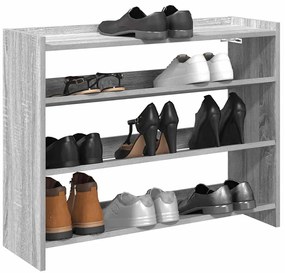 Ράφι παπουτσιών vidaXL Γκρι Sonoma 80x25x62 cm Κατασκευασμένο ξύλο