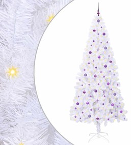 vidaXL Τεχνητό Χριστουγεννιάτικο Δέντρο Λευκό 240 cm PVC και Ατσάλι