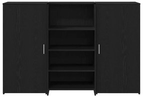 vidaXL Γραφείο υποδοχής Μαύρο Δρυς 155x50x103,5 εκ. Επεξεργασμένο Ξύλο