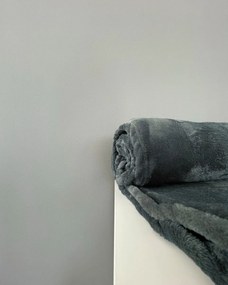 Βελουτέ Κουβέρτα Fleece Μετρίου Πάχους Arctic Καναπέ | 120x160cm Ανθρακί