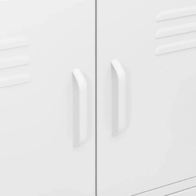 vidaXL Ντουλάπι Αποθήκευσης Λευκό 80 x 35 x 101,5 εκ. από Ατσάλι