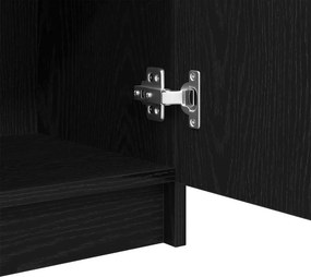 vidaXL Ντουλάπι Μπάνιου Μαύρη δρυς 32 x 34 x 90 εκ Επεξεργασμένο ξύλο