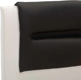 vidaXL Σκελετός Κρεβατιού Λευκό και Μαύρο 120 x 200 cm Τεχνητό Δέρμα