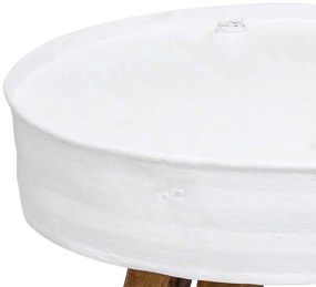 vidaXL Τραπεζάκι Σαλονιού Λευκό 60 x 45 εκ. Μασίφ Ανακυκλωμένο Ξύλο