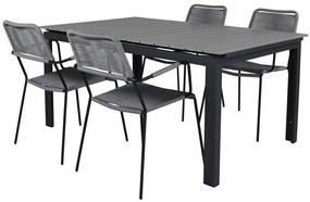 Σετ Τραπέζι και καρέκλες Dallas 2988, Polyξύλο, Σχοινί | Epipla1.gr
