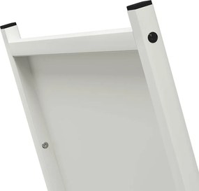 vidaXL Ράφι Καυσόξυλων Λευκό 69,5x35x81 εκ. Χάλυβας ψυχρής έλασης