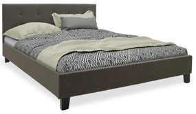 Κρεβάτι Mago pakoworld ύφασμα ανθρακί 150x200εκ