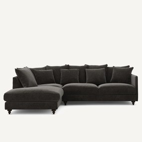 Γωνιακός καναπές-κρεβάτι από βελούδο, Lazare