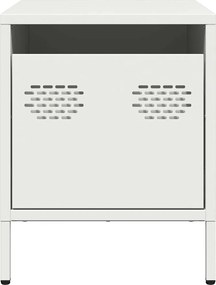 vidaXL Κομοδίνο Λευκό 35x39x43,5 εκ. από Χάλυβα