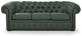 Τριθέσιος καναπές δερματίνη CHEST, Πράσινο 219x74x97cm -TED1213