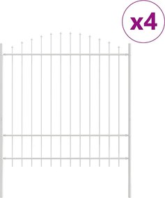 vidaXL Φράχτης Κήπου WOERDEN 4 τμχ. 170 x 215 cm Λευκό