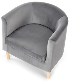 CLUBBY 2  leisure armchair grey / natural DIOMMI V-PL-CLUBBY_2-FOT-POPIELATY