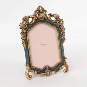 Κορνίζα Για Φωτογραφία 10x15cm 756-12149 16,1x24x2cm Dark Green-Gold Estheti Home Polyresin