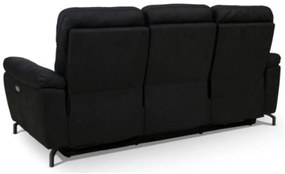 Selesta 3-Seater Black Fabric