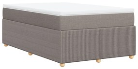 vidaXL Κρεβάτι Boxspring με Στρώμα Taupe 120x200 εκ. Υφασμάτινο