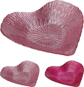 JK Home Décor - Πιάτο Καρδιά από Γυαλί 15x3cm 2Σχδ