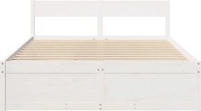 vidaXL Σκελετός Κρεβ. Χωρίς Στρώμα Λευκό 160x200 εκ Μασίφ Πεύκο