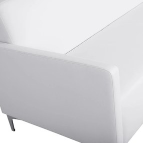 Καναπές Τριθέσιος NELLIE με PU Λευκό 163x71x71Υ εκ. 163x71x71 εκ.