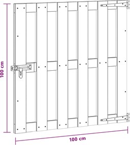 vidaXL Πύλη Κήπου 100 x 100 cm WPC και Αλουμίνιο Καφέ