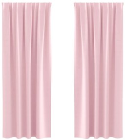 vidaXL Κουρτίνες 2 pcs Μωρουδίστικο Ροζ 260x140εκ. Πολυεστέρας