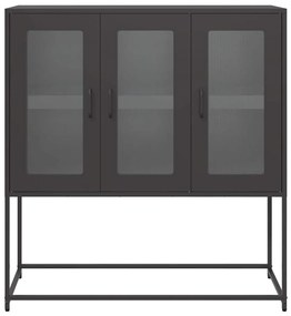 vidaXL Ντουλάπι Μαύρο 100,5x39x107 εκ. από Χάλυβα Ψυχρής Έλασης