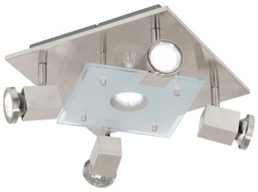 Φωτιστικό Σποτ Led 93084 Silver Pawedo Eglo Metal, Glass