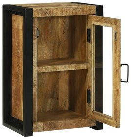 vidaXL Ντουλάπι Τοίχου Μπάνιου 40x30x60 εκ Μασίφ Ξύλο Τραχύ Μάνγκο